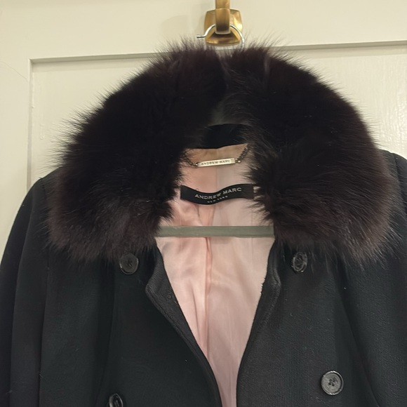 Andrew Marc New York Wool Double Breasted Coat - Picture 3 of 4